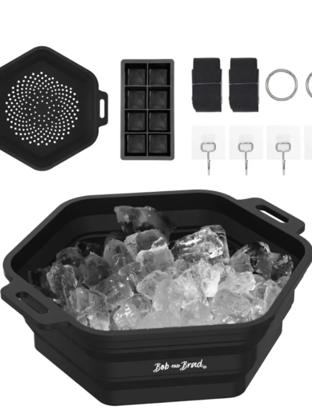 Bob and Brad Ice Bath Tub Cold Shower Chiller Combo Black IS-01